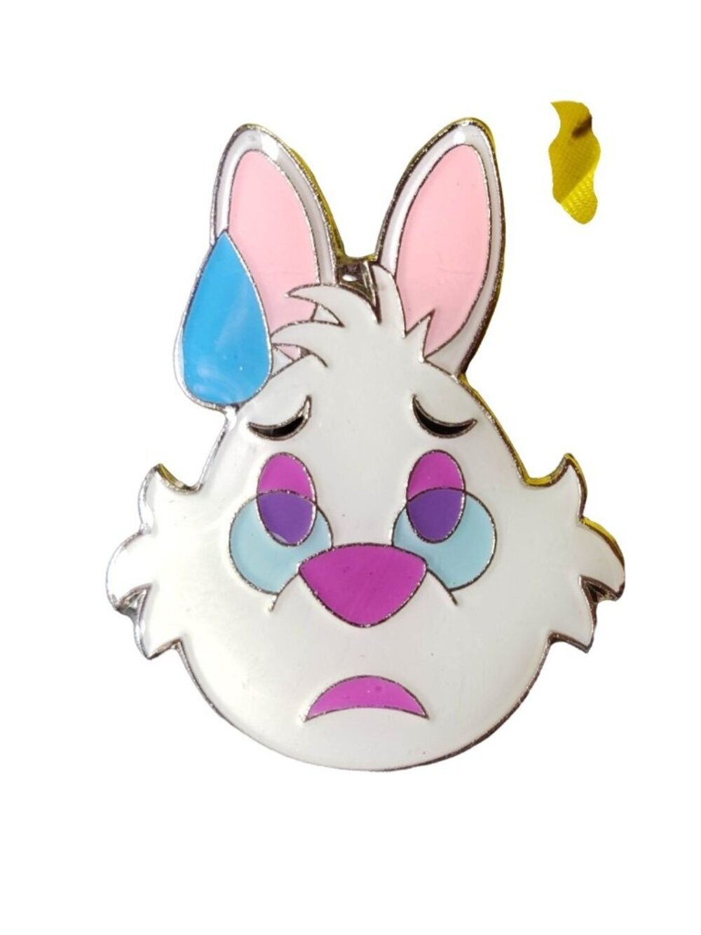 Disney Alice Wonderland Trading Pin Sad Rabbit Glasses Lapel Pin Brooch Badge